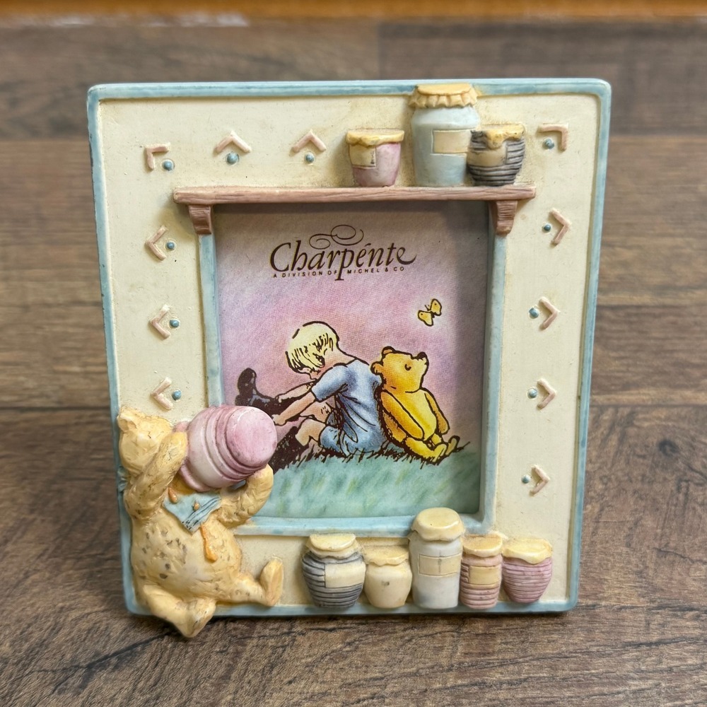 Charpente Classic Pooh Mini Picture Frame 3D Resin Honey Pots